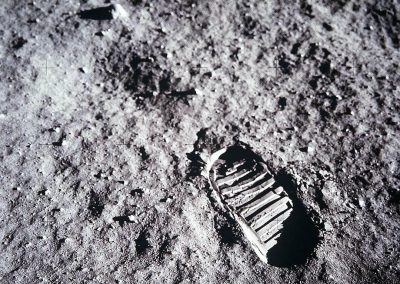 Footprint on the moon reference for Aurora